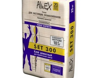 фото ALINEX клей цементный "SET 300",25 кг