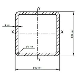 Фото №0 Труба профильная 100х100х5.0