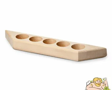 фото Полочка для масел (липа) 5 отверстий
