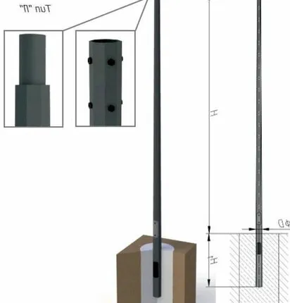 Фото №0 Опоры граненые конические ОГК-8/НФГ-8