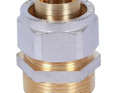 фото Переходник STOUT с наружной резьбой 1 1/4 х32 для металлопластиковых труб винтовой