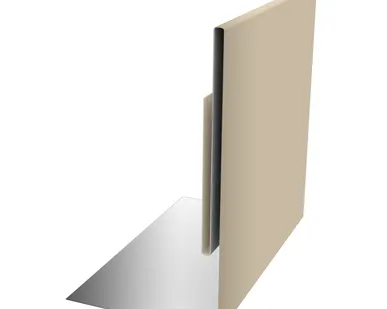 фото Планка приемная оконная 0,45 PE с пленкой RAL 1015 светлая слоновая кость