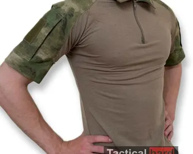 фото Поло тактическое с коротким рукавом мох