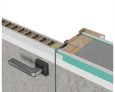 фото полотно дверное скрытого монтажа VELLDORIS Invisible грунт прямое открывание 200х70см глухое с замко