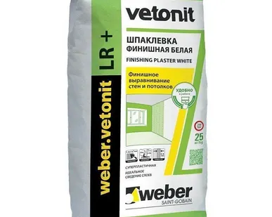 фото Шпаклевка WEBER VETONIT LR+ 25кг белая финишная