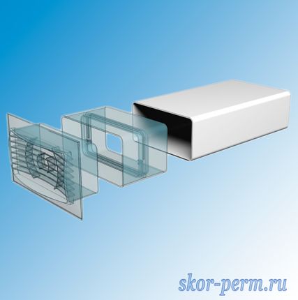 Фото №3 Канал прямоугольный 60х204, L=1,0 м ПВХ, ERA