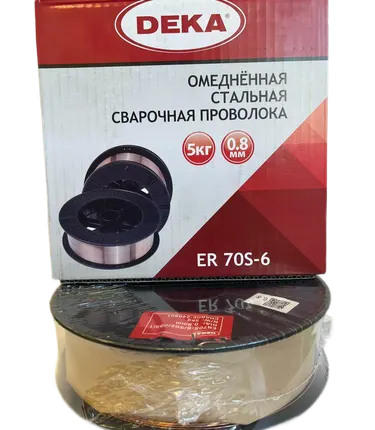 Фото №0 Сварочная проволока DEKA 0.8мм / 5кг СВ-08Г2С-О