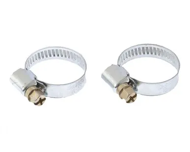 фото Хомуты металлические, стандартное болтовое крепление 20-32 мм, 2 шт, ширина