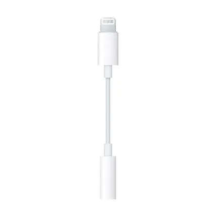 Фото №0 Адаптер-переходник Apple (Lightning to 3.5mm mini Jack) 7 см, белый