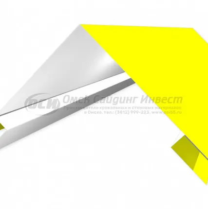 Фото №0 Угол сложный (сайдинг корабельная рейка) RAL 1018 (Желтый)