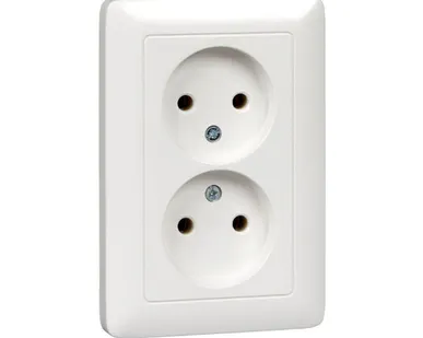 фото Schneider Electric Розетка 2-м СП Хит 16А IP21 без заземл. без защ. шторок бел. RS16-235-B Schneider Electric