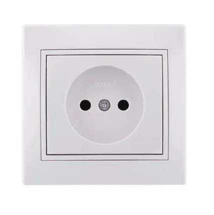 Фото №0 Розетка 1-м СП Мира с/з керам. бел/бел.