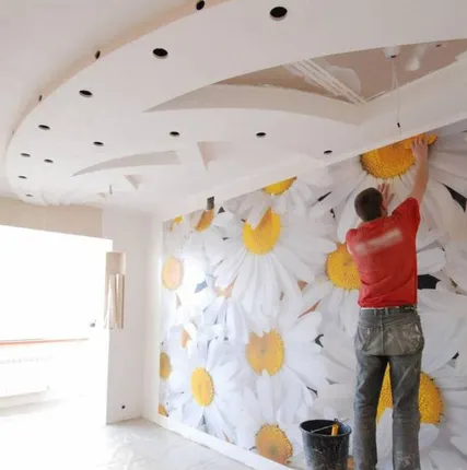 Фото №0 Поклейка обоев различных фактур