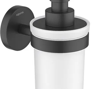 фото Дозатор для жидкого мыла Aquatek Европа чёрный матовый/белый AQ4105MB
