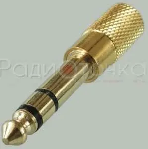 Фото №0 Переходник штекер 6,3мм стерео на гнездо 6,3мм моно (метал.)