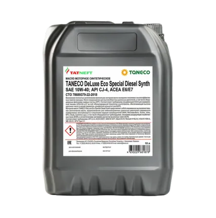Фото №0 Масло моторное синтетическое TANECO Deluxe Eco Special Diesel Synth 10W-40 10 л 10W-40
