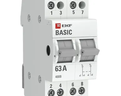 фото Переключатель трехпозиционный 2п 25А Basic EKF tps-2-25
