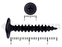 Фото №0 Саморез с прессшайбой острый Чёрный фосфат 4,2х25 Средняя фасовка (800шт)