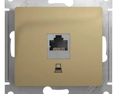 фото Механизм розетки комп. 1-м СП Glossa RJ45 CAT.5E титан SchE GSL000481K