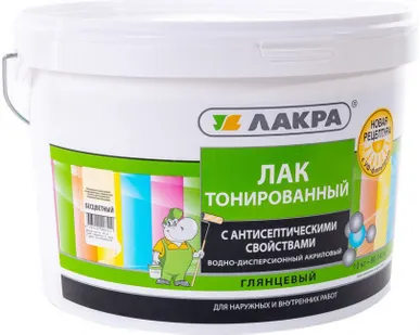 фото Лак тонированный бесцветный ВД 10 кг Лакра