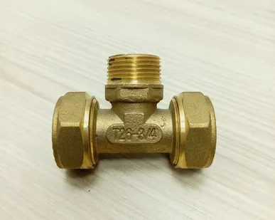 фото Обжимной тройник 26х3/4" н/р х26, Hydrosta, цанговый, комбинированный, наружная резьба. 1 шт