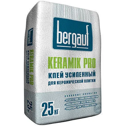 Фото №0 Клей усиленный для плитки и керамогранита Bergauf Keramik PRO