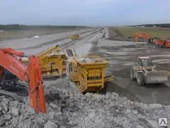 фото Дробление бетона железобетона.