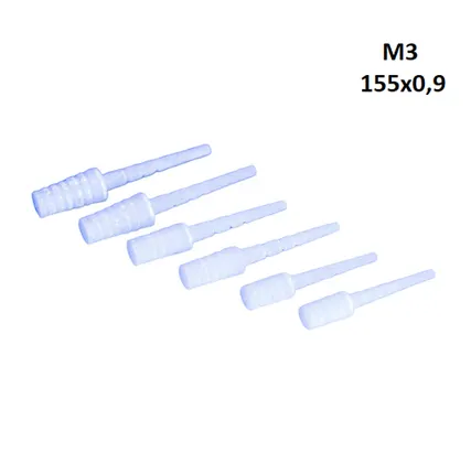 Фото №0 Штифты стекловолоконные ШВС M3, с объемной головкой, 155х0,9 (155х0,7), 6 шт.