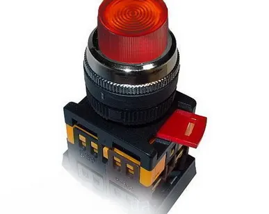 фото Кнопка ABLFP-22 красная неон 1з+1р IEK
