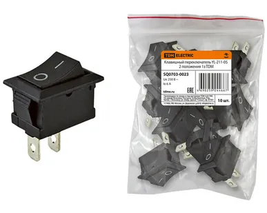 фото Выключатель-кнопка для электроприборов 2 положения TDM SQ0703-0023