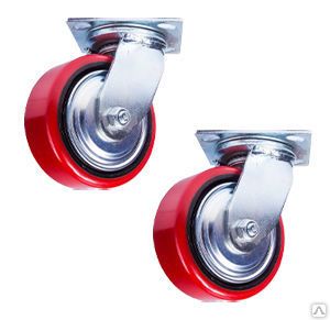 фото Колесо поворотное полиуретан/металл TOR 
(C550S/PU1540CB3ra/TG) 150мм