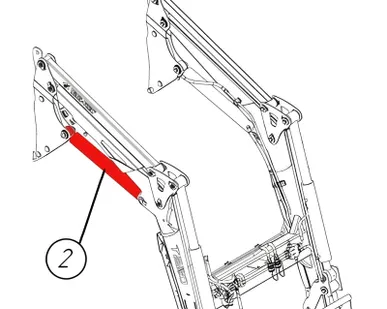 фото (CZ 31164) Гидроцилиндр фронтального погрузчика Metal-Fach Т220 подъёма стрелы правый (SMFT2LP 70.36.500-00P)