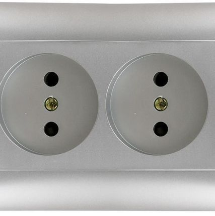 Фото №0 Розетка двухместная Volsten Solar с/з 16А 220В