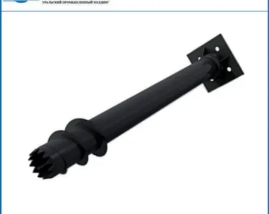 фото Свая винтовая стальная для вечномерзлых грунтов с литым наконечником 168мм