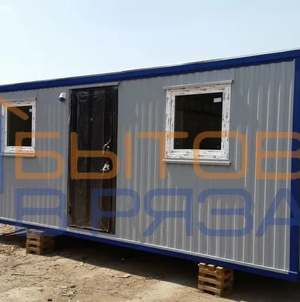 Фото №0 Бытовка БК-02, две комнаты, цвет серый RAL7004, 6.0х2.4х2.4м