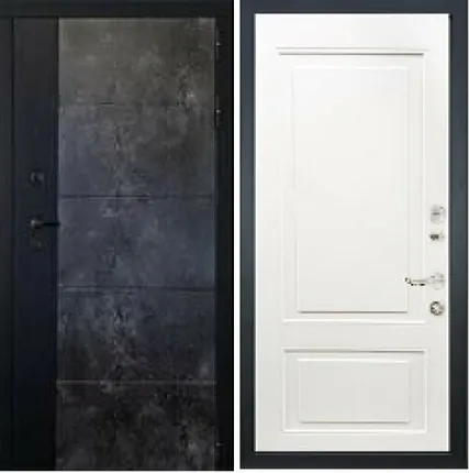 Фото №0 Входная дверь Легион Грей Стоун-122 белый матовый