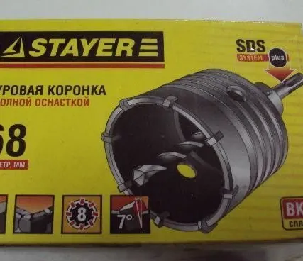 Фото №0 Коронка буровая (под розетки)- STAYER, 68 мм