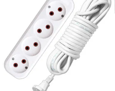 фото Удлинитель 4х5м без заземл. 6А IP20 У6-766М ПВС 2х0.75 UNIVersal 766М-05