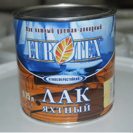 Фото №0 Лак яхтный "Eurotex" полуматовый 0,75л.