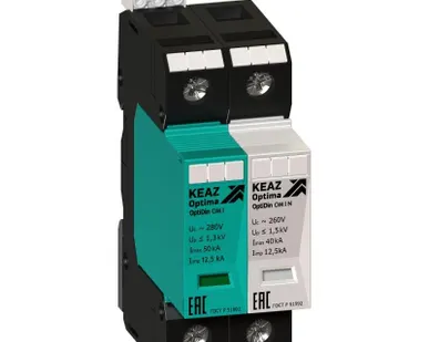 фото Ограничитель импульсных перенапряжений (УЗИП) OptiDin OM I 1+N 280/12.5/R КЭАЗ 114252