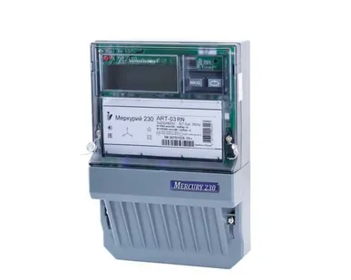фото Счетчик электроэнергии 3ф. 230/400В 5(7,5)А кл.т.0,5S/1,0 Меркурий 230 ART-03 RN (РФ)