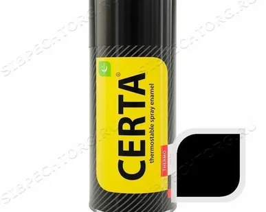 фото Эмаль термостойкая «Церта» , до 1200 гр, ЧЕРНАЯ