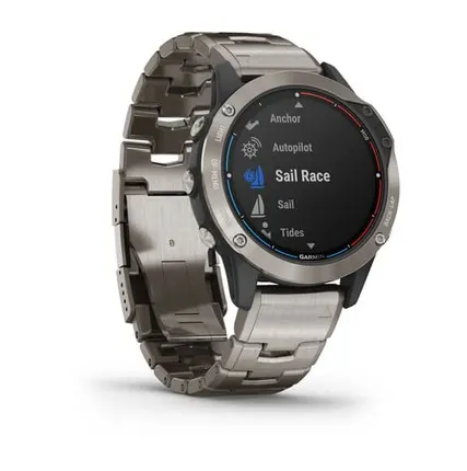 Фото №0 Часы Garmin Quatix 6 Sapphire титановый с титановым ремешком