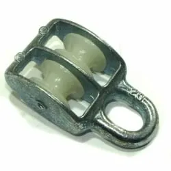 фото Блок двойной с пластиковым роликом- 6мм (3/4) 20