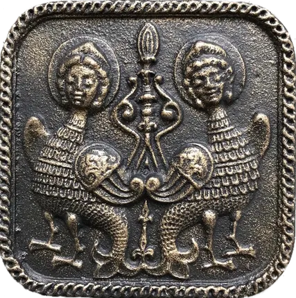 Фото №0 Чугунный изразец "Гамаюн"