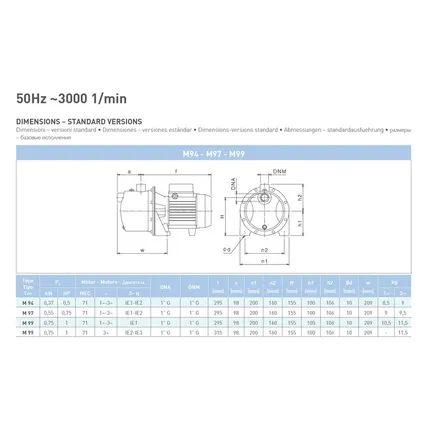Фото №2 Самовсасывающий насос SAER M 97, 230 В