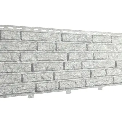 Фото №0 Фасадная панель КВАРЦИТ Двойной замок (ЮП) "Стоун-Хаус" светло-серый 2000*250 мм