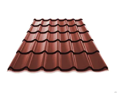фото Металлочерепица Супермонтеррей (3009) Красная окись 0,5мм!!! (некондиция)