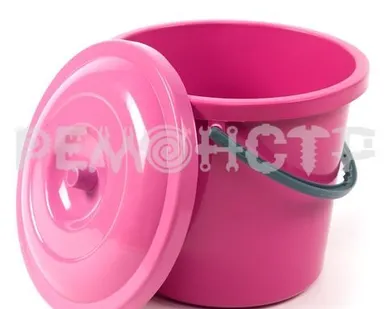 фото Ведро пласт 8л ЮниПласт (с крышкой) фиолетовое (20) (ВМ)