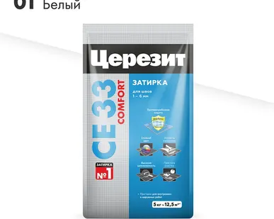 фото Затирка CE33 Ceresit белая 5кг №1